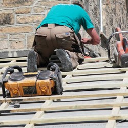 Cutting roof tiles to shape